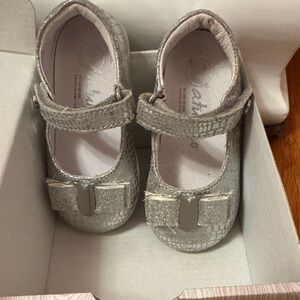 Naturino Silver Dress Shoes with Bow